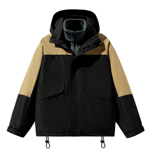 Logotipo personalizado Nuevo desmontaje tres en uno de chaquetas y monos de otoño e invierno, además de herramientas gruesas de terciopelo a prueba de viento - Product Image 1