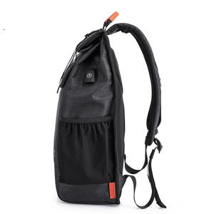 Sac à dos de voyage pour homme, sac à dos d'école, sac à dos à enroulement, personnalisé, en gros, imperméable, antivol, avec chargeur USB - Product Image 3
