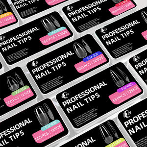 JIEYU PMMA Capsules d'ongles artificiels longs en acrylique transparent, couvrance complète ou partielle, formes amande, française et cercueil, pour usage professionnel - Product Image 3