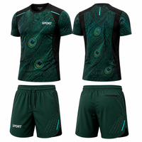 Ensemble de short et t-shirt de sport personnalisé, sublimation, 100% polyester, respirant, séchage rapide, vêtements de fitness