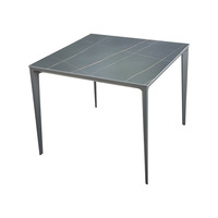 Table basse de salle à manger d'extérieur moderne de luxe avec cadre en aluminium pierre frittée meubles de patio décontractés fournisseur de Guangzhou Foshan