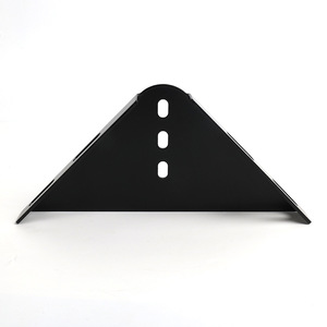 Trapezoidal Corner <b>Bracket</b> Steel Black 20 Mm Hole Furniture Hardware <b>Shelf</b> Support Bed Brace Minimalist Design Durable - Product Image 3