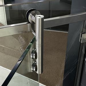 L-образная раздвижная дверь для душевой комнаты из нержавеющей стали с эффектом экономии пространства и буферизации в современном интеллектуальном стиле - Product Image 4