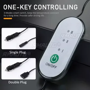 แผ่นรองนั่งอุ่นไฟฟ้าสำหรับรถยนต์แบบสากล 1/2 ชิ้น 12-24V แผ่นทำความร้อนไฟฟ้าสำหรับฤดูหนาว ผ้าคลุมเบาะอุ่นสำหรับรถยนต์ - Product Image 5