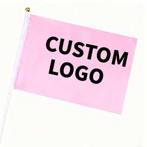 ธงสีรุ้งสำหรับเกย์พิมพ์ลาย LGBT ผ้าโพลีเอสเตอร์ขนาด14*21ซม. ที่โบกด้วยมือปรับแต่งได้ - Product Image 1