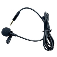 Microfono a Condensatore Omnidirezionale Professionale OEM ODM Nero 3M con Cavo, Clip per Colletto per Telefono Cellulare 3.5mm, per TikTok, YouTube Live
