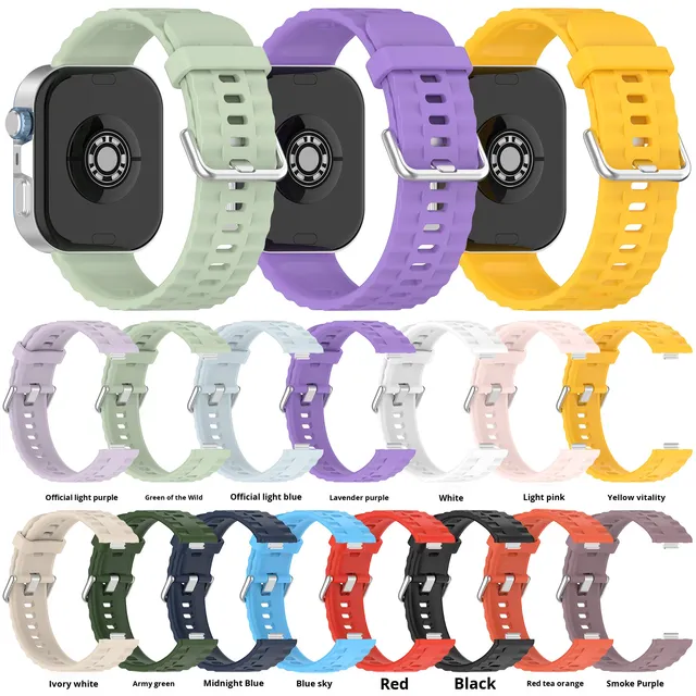 Sports Soft Silicone Band Metal Buckle for Huawei Fit3/4/Pro Replacement Smart Watch Breathable Adjustable Wristband
