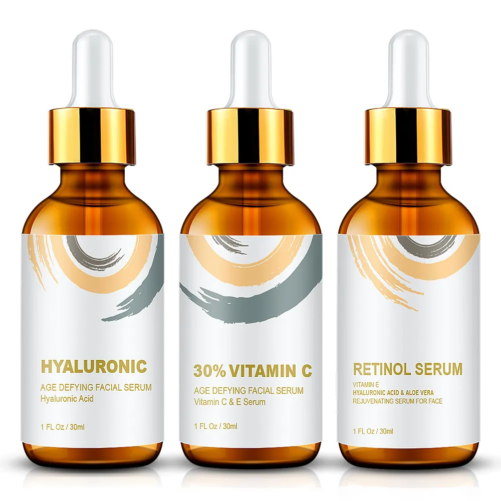 OEMカスタムEnvisha High Quality Skin Care Anti Aging Moisturizing Retinol Hyaluronic Acid Vitamin C顔Serum