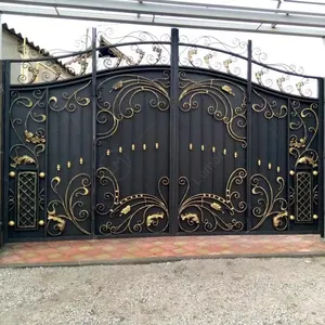 Железный забор современного дизайна, оцинкованная стальная трубка, забор из нержавеющей стали, ворота для забора
