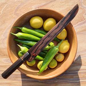 Couteaux de Chef forgé à la main Sushi et Sashimi ensemble de couteaux de cuisine japonais Santoku en acier au carbone bois + cuivre durable 61 HRC 20 - Product Image 4