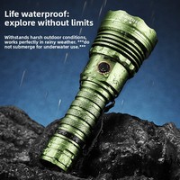 Lampe torche rechargeable d'urgence en alliage d'aluminium, ultra-lumineuse, longue portée, faisceau puissant, pour le camping, tactique, avec fonction de mise au point
