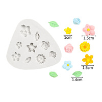 Ensemble de moules à gâteau en silicone réutilisables, écologiques, 3D, 9 motifs, forme de fleur, pour la cuisson et la présentation de gâteaux délicieux, vente en gros personnalisée