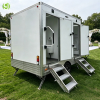 Remorque de toilettes mobiles Goeasy pour événements de mariage, 2 portes, pour lieux extérieurs