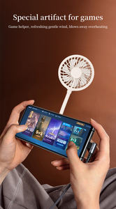 Ventilateur portable magnétique mini pour bureau et voiture avec anneau lumineux et support de téléphone pour iPhone 17/16 Pro - Product Image 2