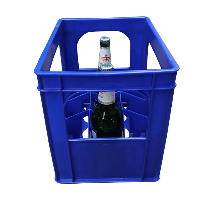 क्यु Stackable जाल प्लास्टिक बियर टोकरी 12 की बोतलें 85mm व्यास रस बियर दूध की बोतलें भंडारण टोकरी टोकरा परिवहन के लिए आगे बढ़