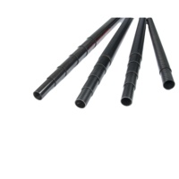 Perche télescopique professionnelle légère en fibre de carbone de 10m, 15m, 20m (longueur OEM) pour le nettoyage de vitres et la photographie