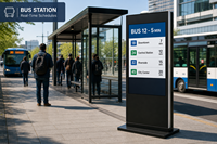Kiosque numérique extérieur 65 pouces 4K IP66 avec écran tactile entièrement laminé pour affichage publicitaire