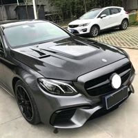 Capot moteur en fibre de carbone avec fenêtre transparente pour Mercedes-Benz Classe E W213 E250 E350 E63 AMG, couvercle de capot en verre transparent
