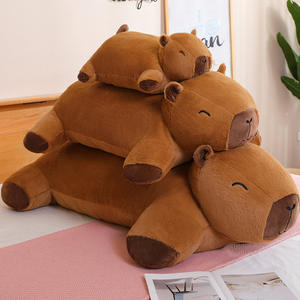 Linda grande taille Capybara <span class=keywords><strong>peluche</strong></span> tapis en <span class=keywords><strong>peluche</strong></span> géant Capibara sol paresseux canapé coussin équitation <span class=keywords><strong>cheval</strong></span> pour enfants anniversaire décor jouets - Product Image 6