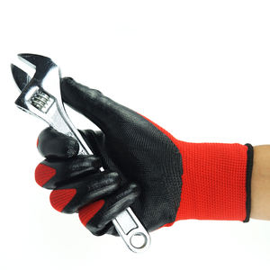 Guantes de trabajo lisos de alta resistencia, Guantes Recubiertos de nitrilo, rojo y negro, agarre firme, recubiertos de nitrilo - Product Image 3