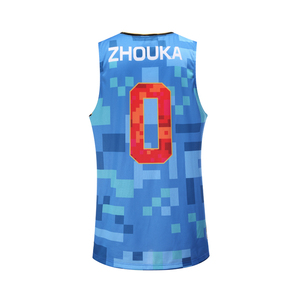 Chinese custom new design basketball jersey sublimation International Jersey blue basketball uniform - Product Image 3