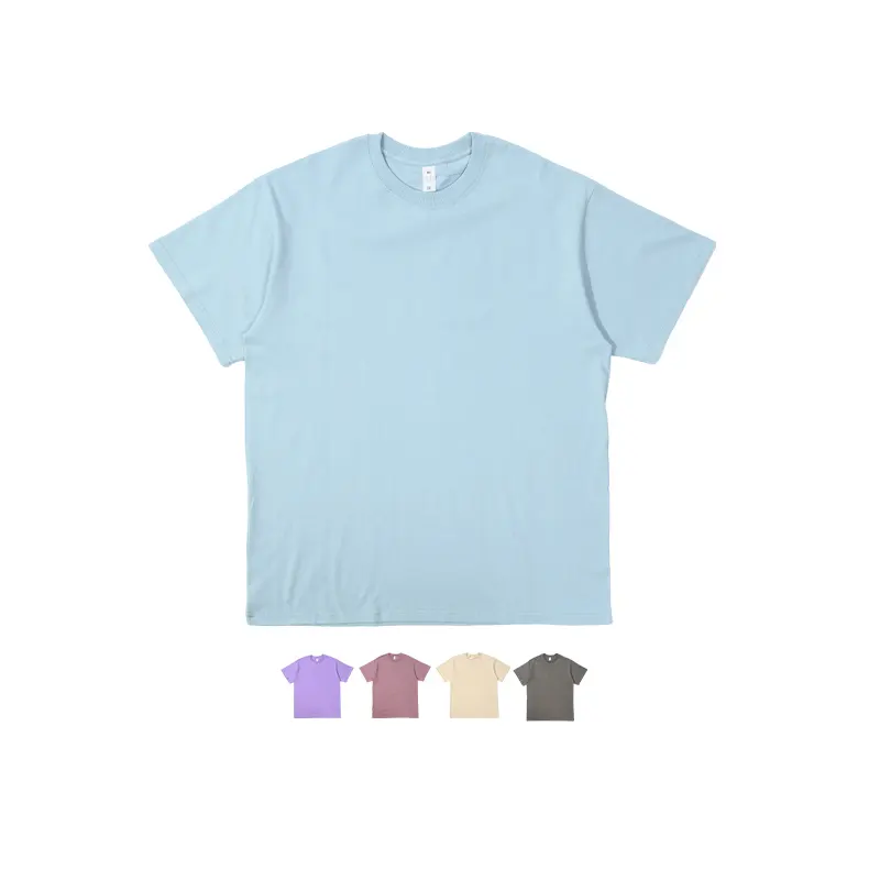 Premium Baumwolle Drop Shoulder T-Shirt individuell bedrucktes Logo Basic Soft style übergroßes T-Shirt