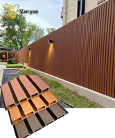 Panneau mural extérieur moderne en WPC haute densité, ignifuge, pour avant-toits, 219*26mm, matériau PE, écologique, idéal pour votre jardin extérieur