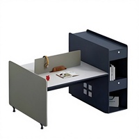 Poste de travail exécutif moderne en bois pour 4 personnes avec cloison de bureau informatique – Mobilier de bureau pour employés