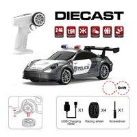 Voiture de course RC miniature personnalisée à l'échelle 1:64, modèle Diecast, avec interrupteur de vitesse, pour intérieur, portable, avec simulation dynamique des lumières