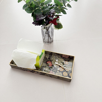 Ensemble de plateaux de service décoratifs de luxe élégants en plastique pour buffet alimentaire, qualité supérieure, directement de l'usine