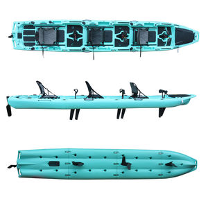 Vicking nouveau Design 18.6ft modulaire pédale pêche Kayak HDPE plastique dur 4 sections détachable canoë facile <span class=keywords><strong>à</strong></span> installer Transport - Product Image 5