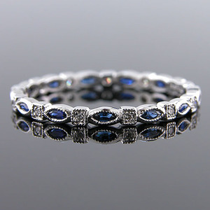 Anello Sottile con Design a Fascia Marquise, Anello Semplice da Dito per Donne - Product Image 3