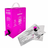Distributeur vertical de sacs aseptiques BIB en plastique personnalisés de 5L, 10L, 20L pour eau, huile, sirop, jus, liquides avec valve à huile