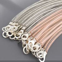 Câbles d'alimentation série Y-26, connexion souple, barre omnibus en cuivre plaqué or, borne à anneau 600V, fil de terre en plastique transparent