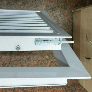 Kustom Modern tahan lama aluminium Aloi persegi kembali Ventilasi udara Mesh Louvered penutup pemanas AC Outlet pemasangan mudah - Product Image 3