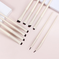 Ensemble de pinceaux de maquillage pour eye-liner à marque privée, pinceau de maquillage ultra fin à tête plate et angulaire pour sourcils, eye-liner et lifting des cils