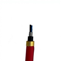 Cable de Alimentación Híbrido Blindado, Cable Fotoeléctrico de Fibra Óptica y Cobre, Cable con Revestimiento Rojo para Proyectos Subterráneos