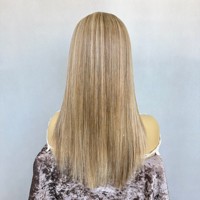 Perruque Lace Top Cheveux Humains Européens Vierges Double Drawn, Couleur Blonde avec Mèches Brunes, Pointes Pleines, Nœud Unique, Racine Foncée