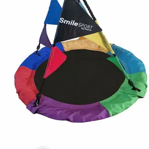 Balançoire de soucoupe pour enfants en plein air amusant arbre planeur thérapie balançoire cordes réglables et balançoire de filet de trampoline Durable