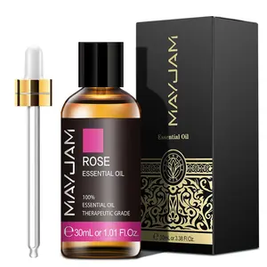 Meilleures ventes huile essentielle de Massage de luxe rose 100% pure huile essentielle de sommeil produit de soins de la peau du corps