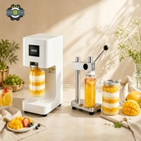Scelleuse manuelle portable mini de haute qualité pour canettes PET, compatible avec les feuilles d'aluminium, pour boissons, gâteaux, jus de fruits, bubble tea