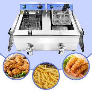 Freidora Eléctrica Comercial de Doble Canasta, Diseño Personalizable y Fácil de Limpiar, Estilo <span class=keywords><strong>KFC</strong></span>/McDonald's - Product Image 4