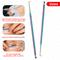 Outil séparateur en acier inoxydable pour lifting des cils, teinture, permanente, extension de cils, séparateur de teinture, aiguille par Bahasa Pro