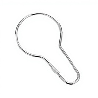 Support de rideau de douche moderne en acier inoxydable, anneau de fixation durable en métal pour rideaux de salle de bain