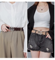 Ceinture large décorative en cuir PU avec strass pour femme, design CC, style décontracté, vente en gros personnalisée