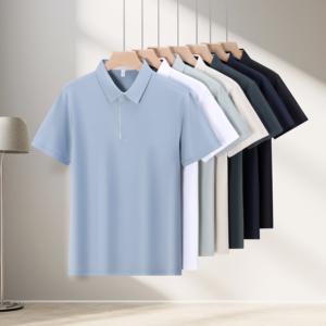 맞춤 남성 코튼 폴로셔츠 클래식 디자인 프리미엄 소프트 니트 원단 대비색 칼라 편안한 소매 로고 자수 - Product Image 6