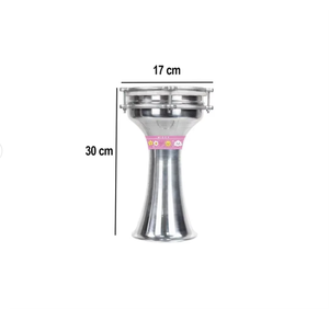 กลองดาร์บูก้าจีนแบบมือทำ โครงสร้างเหล็กสองชั้นหุ้มอะลูมิเนียม ขนาดเล็ก เสียงหลากหลาย สำหรับมืออาชีพ - Product Image 2