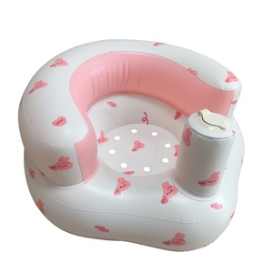 Blue Green Pink Bear <b>Inflatable</b> Baby <b>Sofa</b> Portable Infant Chair Safety Support Non-Slip Base BPA-Free Toddler Seat - Product Image 1