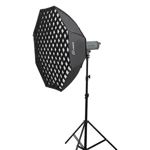 Softbox de iluminación de fotografía profesional con rejilla, accesorios de luz de estudio de fotografía proveedor de softbox