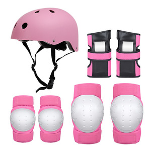 Conjunto de equipo de protección para monopatín para adultos, 7 piezas, casco, coderas, rodilleras, absorción de impactos, patinaje sobre ruedas, deportes al aire libre - Product Image 5